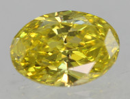 0.25 Carat Canary Yellow VS2 Oval Natural EARTH MINED Loose Diamond 4.99X3.49mm
