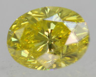0.28 Carat Canary Yellow VS2 Oval Natural EARTH MINED Loose Diamond 4.47X3.40mm