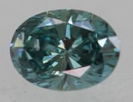 0.22 Carat Fancy Vivid Blue VVS2 Oval Natural EARTH MINED Loose Diamond 4.50X3.41mm