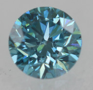 0.22 Carat Vivid Blue VVS2 Round Brilliant Natural EARTH MINED Loose Diamond 3.82mm