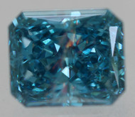 CERTIFIED 0.79 CARAT VIVID BLUE VS2 RADIANT NATURAL EARTH MINED DIAMOND 5.91X4.94MM  *360 PROFESSIONAL IMAGES & VIDEOS