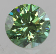 0.17 Carat Vivid Green VVS1 Round Brilliant Natural EARTH MINED Loose Diamond 3.46mm