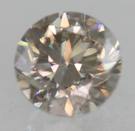 Certified 0.53 Carat Grayish Brown VVS1 Round Brilliant Natural EARTH MINED Diamond 5.11mm  *360 MAGNIFIED PICS & VIDEOS