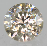 0.50 Carat Top Top Light Brown SI2 Round Brilliant Natural EARTH MINED Diamond 5.04mm