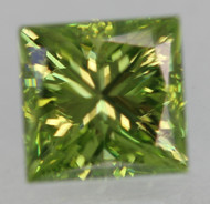 CERTIFIED 0.50 CARAT VIVID GREEN VVS1 PRINCESS NATURAL EARTH MINED DIAMOND 4.45X4.34MM *360 MAGNIFIED IMAGES & VIDEOS