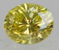 0.29 Carat Canary Yellow VVS1 Oval Natural EARTH MINED Loose Diamond 4.43X3.68mm