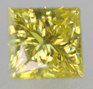 CERTIFIED 1.01 CARAT CANARY YELLOW VVS2 PRINCESS NATURAL EARTH MINED DIAMOND 5.57X5.38MM *360 MAGNIFIED IMAGES & VIDEOS