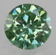 0.44 Carat Vivid Green VVS2 Round Brilliant Natural EARTH MINED Loose Diamond 5mm