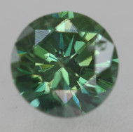 0.48 Carat Vivid Green SI1 Round Brilliant Natural EARTH MINED Loose Diamond 4.93mm