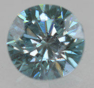 CERTIFIED 0.59 CARAT FANCY BLUE VVS1 ROUND BRILLIANT NATURAL EARTH MINED DIAMOND 5.29MM *360 MAGNIFIED IMAGES & VIDEOS