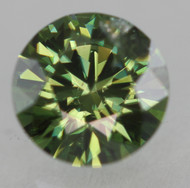 0.50 Carat Vivid Green SI1 Round Brilliant Natural EARTH MINED Loose Diamond 5.21mm