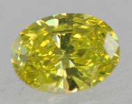 0.21 Carat Canary Yellow VVS1 Oval Natural EARTH MINED Loose Diamond 4.63X3.51mm