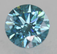 0.24 Carat Vivid Blue VVS2 Round Brilliant Natural EARTH MINED Loose Diamond 3.95mm