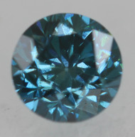 0.30 Carat Vivid Blue VVS2 Round Brilliant Natural EARTH MINED Loose Diamond 4.08mm