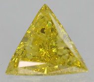 CERTIFIED 0.40 CARAT CANARY YELLOW VS2 TRIANGLE NATURAL EARTH MINED DIAMOND 5.36X5.3MM *360 MAGNIFIED IMAGES & VIDEOS