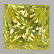CERTIFIED 2.05 CARAT CANARY YELLOW VVS1 PRINCESS NATURAL EARTH MINED LOOSE DIAMOND 7.04X6.83MM  *360 REAL PICS & VIDEOS