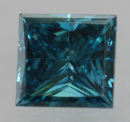 CERTIFIED 0.51 CARAT VIVID BLUE VVS1 PRINCESS NATURAL EARTH MINED LOOSE DIAMOND 4.49X4.26MM *360 REAL IMAGES & VIDEOS