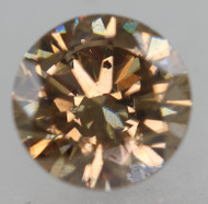 CERTIFIED 1.22 CARAT  VIVID YELLOWISH BROWN VS1 ROUND BRILLIANT NATURAL EARTH MINED DIAMOND 6.77MM  *360 IMAGES & VIDEOS