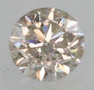 0.50 Carat Top Top Light Brown SI1 Round Brilliant Natural EARTH MINED Loose Diamond 4.9mm *360 MAGNIFIED IMAGES & VIDEO
