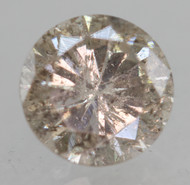 0.58 Carat Light Brown Round Brilliant Natural EARTH MINED Loose Diamond 5.21mm *360 MAGNIFIED IMAGES & VIDEO