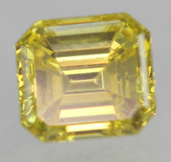 0.26 CARAT CANARY YELLOW VVS1 EMERALD NATURAL EARTH MINED LOOSE DIAMOND 3.81X3.47MM *360 MAGNIFIED IMAGES & VIDEO
