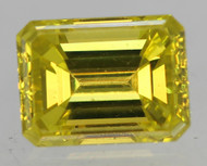 0.29 CARAT CANARY YELLOW VVS1 EMERALD NATURAL EARTH MINED LOOSE DIAMOND 4.28X3.25MM *360 MAGNIFIED IMAGES & VIDEO