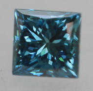 0.40 CARAT VIVID BLUE VVS2 PRINCESS NATURAL EARTH MINED LOOSE DIAMOND 3.84X3.81MM *360 MAGNIFIED IMAGES & VIDEO