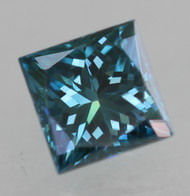 0.34 CARAT VIVID BLUE VVS2 PRINCESS NATURAL EARTH MINED LOOSE DIAMOND 3.79X3.75MM *360 MAGNIFIED IMAGES & VIDEO
