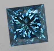 0.41 CARAT VIVID BLUE VVS2 PRINCESS NATURAL EARTH MINED LOOSE DIAMOND 3.76X3.76MM *360 MAGNIFIED IMAGES & VIDEO