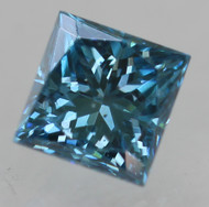 0.33 CARAT VIVID BLUE VVS2 PRINCESS NATURAL EARTH MINED LOOSE DIAMOND 3.71X3.65MM *360 MAGNIFIED IMAGES & VIDEO