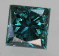 0.32 CARAT VIVID BLUE VVS2 PRINCESS NATURAL EARTH MINED LOOSE DIAMOND 3.45X3.45MM *360 MAGNIFIED IMAGES & VIDEO