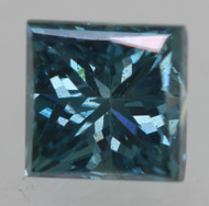 0.43 CARAT VIVID BLUE VVS2 PRINCESS NATURAL EARTH MINED LOOSE DIAMOND 3.85X3.81MM *360 MAGNIFIED IMAGES & VIDEO