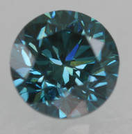 0.37 CARAT VIVID BLUE VVS1 ROUND BRILLIANT NATURAL EARTH MINED LOOSE DIAMOND 4.35MM *360 MAGNIFIED IMAGES & VIDEO
