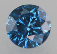 0.61 CARAT VIVID BLUE SI2 ROUND BRILLIANT NATURAL EARTH MINED LOOSE DIAMOND 5.52MM *360 MAGNIFIED IMAGES & VIDEO