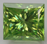 CERTIFIED 1.20 CARAT VIVID GREEN VVS2 PRINCESS NATURAL EARTH MINED LOOSE DIAMOND 6.04X5.29MM  *360 REAL IMAGES & VIDEO