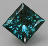 CERTIFIED 0.52 CARAT VIVID BLUE VVS2 PRINCESS NATURAL EARTH MINED LOOSE DIAMOND 4.47X4.29MM  *360 REAL IMAGES & VIDEO