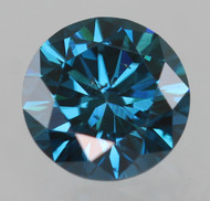 0.34 CARAT VIVID BLUE VS2 ROUND BRILLIANT NATURAL EARTH MINED LOOSE DIAMOND 4.45MM *360 MAGNIFIED REAL IMAGES & VIDEOS