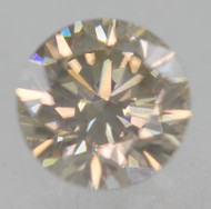 Certified 0.58 Carat Top Light Brown VS1 Round Brilliant Natural EARTH MINED Loose Diamond 5.3mm  *360 PICS & VIDEOS