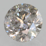 0.59 Carat Fancy Silver SI3 Round Brilliant Natural EARTH MINED Loose Diamond 5.26mm *360 MAGNIFIED REAL IMAGES & VIDEOS