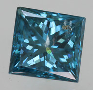 0.55 CARAT VIVID BLUE SI1 PRINCESS NATURAL EARTH MINED LOOSE DIAMOND 4.61X4.55MM *360 MAGNIFIED REAL IMAGES & VIDEOS
