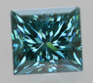 0.50 CARAT VIVID BLUE VVS2 PRINCESS NATURAL EARTH MINED LOOSE DIAMOND 4.25X3.98MM *360 MAGNIFIED REAL IMAGES & VIDEOS