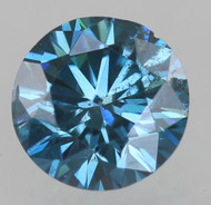 0.33 CARAT VIVID BLUE SI1 ROUND BRILLIANT NATURAL EARTH MINED LOOSE DIAMOND 4.38MM *360 MAGNIFIED REAL IMAGES & VIDEOS
