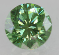0.47 CARAT VIVID GREEN VS2 ROUND BRILLIANT NATURAL EARTH MINED LOOSE DIAMOND 4.82MM *360 MAGNIFIED REAL IMAGES & VIDEOS