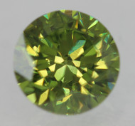 0.39 CARAT VIVID GREEN VVS2 ROUND BRILLIANT NATURAL EARTH MINED LOOSE DIAMOND 4.52MM *360 MAGNIFIED REAL IMAGES & VIDEOS