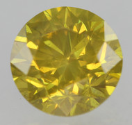 0.60 CARAT VIVID YELLOW VS2 ROUND BRILLIANT NATURAL EARTH MINED LOOSE DIAMOND 5.2MM *360 MAGNIFIED REAL IMAGES & VIDEOS