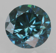 0.36 CARAT VIVID BLUE VVS2 ROUND BRILLIANT NATURAL EARTH MINED LOOSE DIAMOND 4.36MM *360 MAGNIFIED REAL IMAGES & VIDEOS