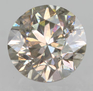 0.50 Carat Light Brown VS2 Round Brilliant Natural EARTH MINED Loose Diamond 4.99mm *360 MAGNIFIED REAL IMAGES & VIDEOS