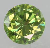 0.58 CARAT VIVID GREEN VVS2 ROUND BRILLIANT NATURAL EARTH MINED LOOSE DIAMOND 5.31MM *360 MAGNIFIED REAL IMAGES & VIDEOS