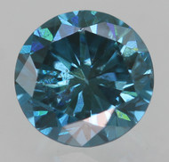 0.33 CARAT VIVID BLUE VS2 ROUND BRILLIANT NATURAL EARTH MINED LOOSE DIAMOND 4.37MM *360 MAGNIFIED REAL IMAGES & VIDEOS