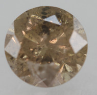 0.81 Carat Fancy Intense Brown Round Brilliant Natural EARTH MINED Loose Diamond 5.74mm *360 MAGNIFIED IMAGES & VIDEOS